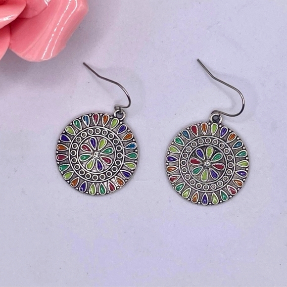 Colorful Bohemian Earrings - Picture 2 of 4